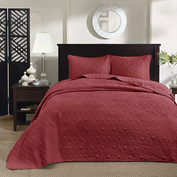 Madison Park Mansfield Antimicrobial Treated 3pc Bedspread Set