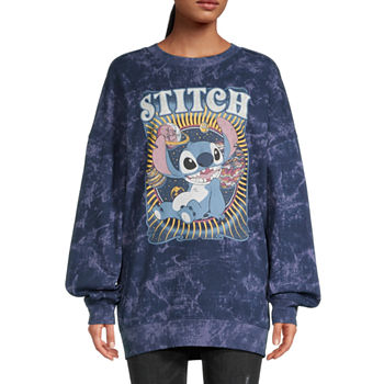 Juniors Cosmic Stitch Womens Round Neck Long Sleeve Stitch Sweatshirt