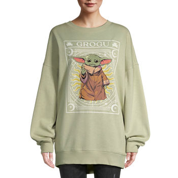 Juniors Grogu The Child Womens Round Neck Long Sleeve Star Wars Sweatshirt