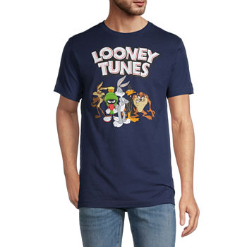 Mens Crew Neck Short Sleeve Regular Fit Looney Tunes Graphic T-Shirt