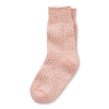 Thereabouts Little & Big Girls 1 Pair Crew Socks