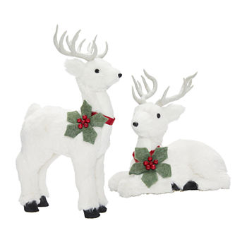 North Pole Trading Co. North Pole Village Reindeer Christmas Animal Figurines Collection