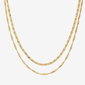 Sparkle Allure 2-pc. 14K Gold Over Brass 18 Inch Rope Necklace Set