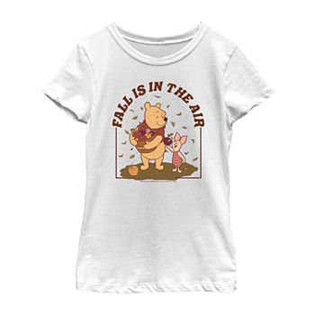 Disney Little & Big Girls Crew Neck Winnie The Pooh Short Sleeve Graphic T-Shirt