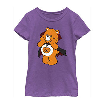 Little & Big Girls Crew Neck Care Bears Short Sleeve Graphic T-Shirt