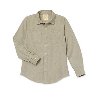 Thereabouts Little & Big Boys Long Sleeve Adaptive Button-Down Shirt