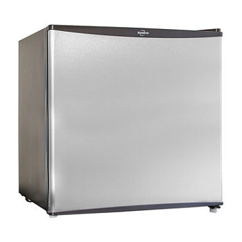 Koolatron Stainless Steel Compact Fridge with Freezer, 1.6 Cubic Feet