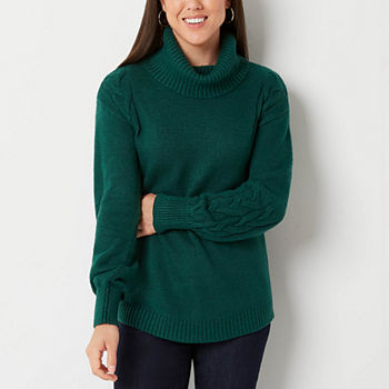 St. John's Bay Tall Womens Cowl Neck Long Sleeve Pullover Sweater