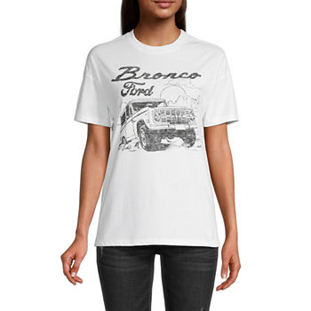Juniors Ford Bronco Womens Crew Neck Short Sleeve Boyfriend Graphic T-Shirt