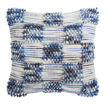 Safavieh Azure Blue Square Throw Pillow
