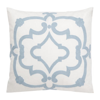 Safavieh Daciana White/Blue Square Throw Pillow