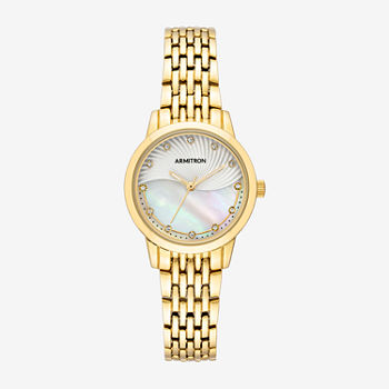 Armitron Now Womens Crystal Accent Gold Tone Bracelet Watch 75/5821mpgp