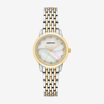 Armitron Now Womens Crystal Accent Two Tone Bracelet Watch 75/5821mptt
