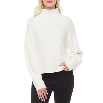 Worthington Womens Funnel Neck Long Sleeve Pullover Sweater