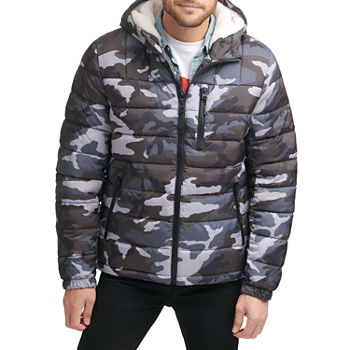 Levi's Mens Hooded Wind Resistant Heavyweight Puffer Jacket