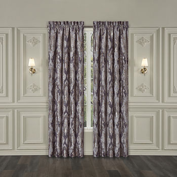 Five Queens Court Dominique Energy Saving Light-Filtering Rod Pocket Set of 2 Curtain Panel
