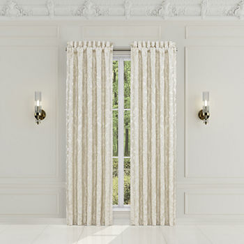 Queen Street La Grande Ivory Light-Filtering Rod Pocket Set of 2 Curtain Panel