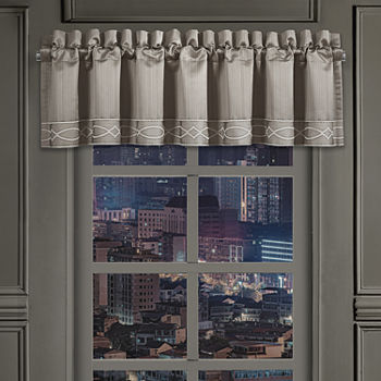 Queen Street Darwin Charcoal Rod Pocket Tailored Valance