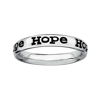 Personally Stackable Sterling Silver "Hope" Stackable Ring