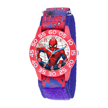 Marvel Spiderman Boys Blue Strap Watch Wma000371