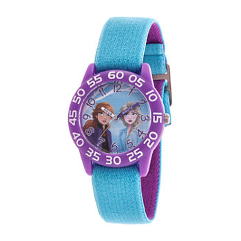 Disney Frozen Girls Blue Strap Watch Wds000783