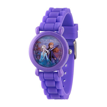Disney Frozen Girls Purple Strap Watch Wds000811