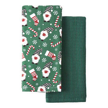 Homewear Merry and Bright Holiday Gnome 2-pc. Kitchen Towel Set