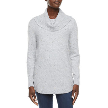 St. John's Bay Womens Cowl Neck Long Sleeve Pullover Sweater