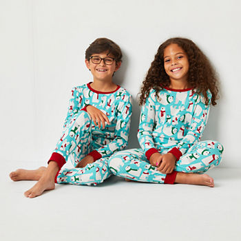 North Pole Trading Co. Kids Unisex Crew Neck Long Sleeve 2-pc. Pant Pajama Set