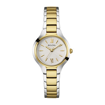 Bulova Classic Womens Two Tone Stainless Steel Bracelet Watch 98l217