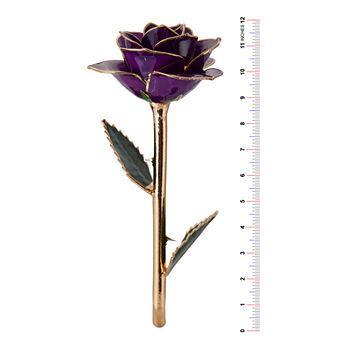 24K Gold Dipped Purple Rose