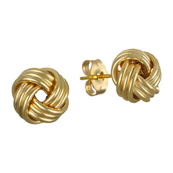 Made in Italy 14K Gold 9mm Knot Stud Earrings