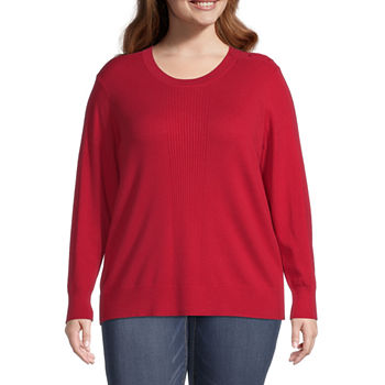 Liz Claiborne Solid Pullover Sweater - Plus