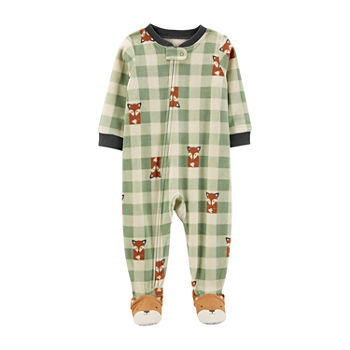 Carter's Toddler Boys Crew Neck Long Sleeve Footed Pajamas