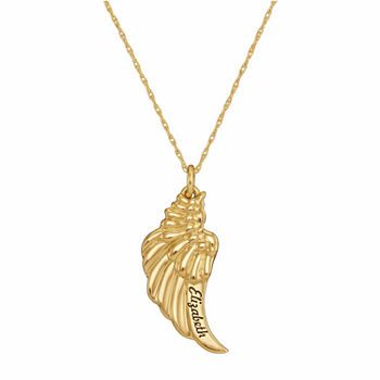 Personalized Angel Wing Pendant Necklace