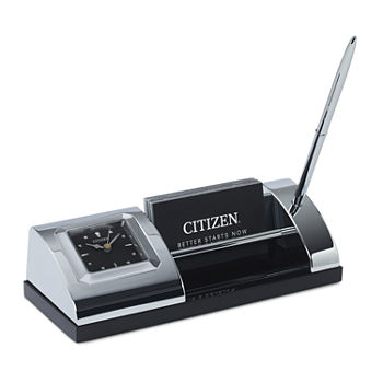 Citizen Black Engraveable Table Clock Cc1003