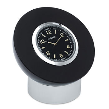 Citizen Black Engraveable Table Clock Cc1011