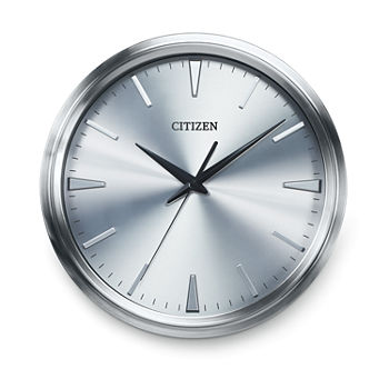 Citizen Silver Tone Easy Reader Wall Clock Cc2004