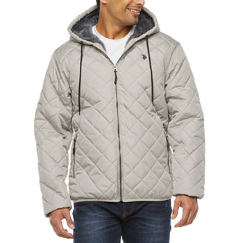 U.S. Polo Assn. Mens Hooded Midweight Quilted Jacket