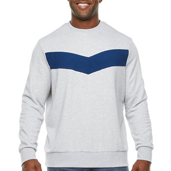 Shaquille O'neal XLG Big and Tall Mens Crew Neck Long Sleeve Sweatshirt