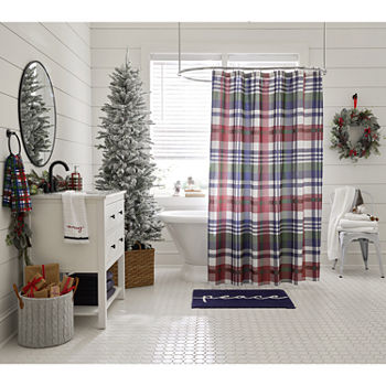 Avanti Merry Plaid Shower Curtain
