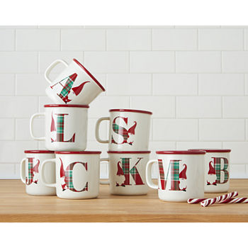 North Pole Trading Co. Christmas Gnome Monogram Coffee Mug