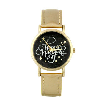 Mixit Womens Gold Tone Strap Watch Pts5074ny
