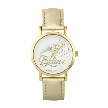 Mixit Womens Gold Tone Strap Watch Pts5074be