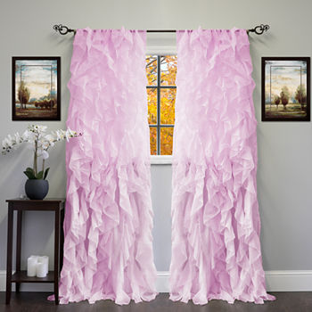 Sweet Home Collection Chic Sheer Single Curtain Panel