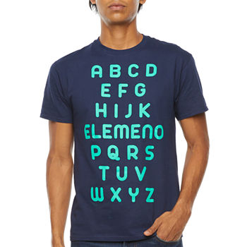 Elemeno Mens Crew Neck Short Sleeve Regular Fit Graphic T-Shirt