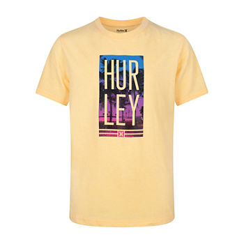 Hurley Boys Round Neck Short Sleeve Graphic T-Shirt