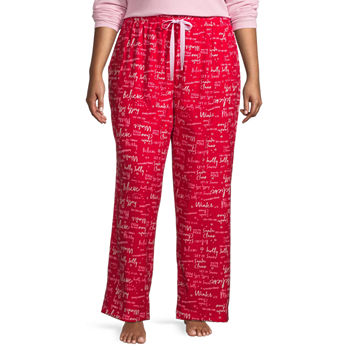 Sleep Chic Womens Plus Flannel Pajama Pants