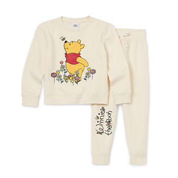 Disney Collection Little & Big Girls Winnie The Pooh 2-pc. Pant Set