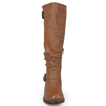 Journee Collection Womens Stormy Buckle-Accented Riding Boots